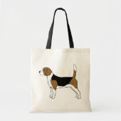 Beagle Tekening | Cute Dog Tote Bag (Voorkant)