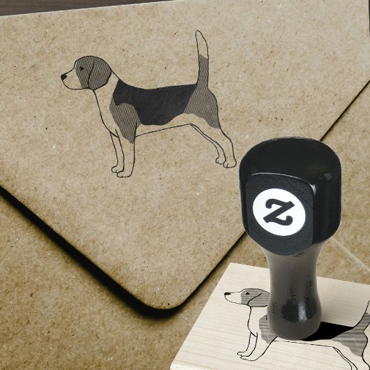 Beagle tekening | PET Hondenliefhebber Rubber Stam Rubberstempel