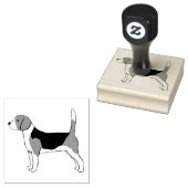 Beagle tekening | PET Hondenliefhebber Rubber Stam Rubberstempel (Gestempeld)