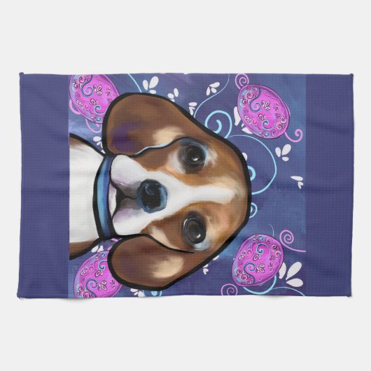 Beagle theedoek (Horizontaal)