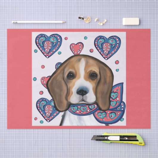 Beagle Tissuepapier (Craft)