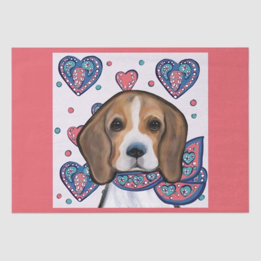 Beagle Tissuepapier (Voorkant)