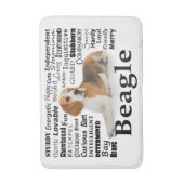 Beagle Traits Bath Mat (Voorkant Verticaal)