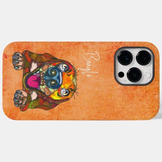 Beagle Ugly Face Hoesje-Mate iPhone Case (Achterkant (horizontaal))