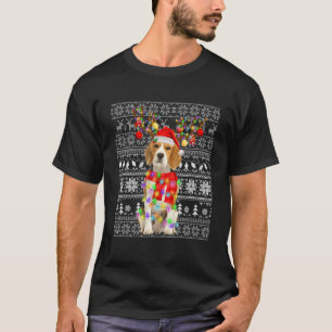 Beagle Ugly kerst rennier verlicht schamel om te d T-shirt