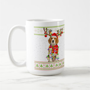 Beagle Ugly Kerstlampjes Koffiemok