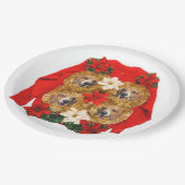 Beagle Ugly KerstSweater Papieren Bordje (Gekanteld)
