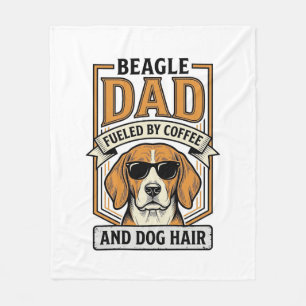 Beagle Vader Aangedreven door Koffie en Hondenhaar Fleece Deken