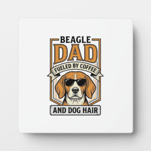 Beagle Vader Aangedreven door Koffie en Hondenhaar Fotoplaat