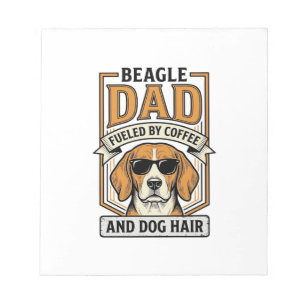 Beagle Vader Aangedreven door Koffie en Hondenhaar Notitieblok