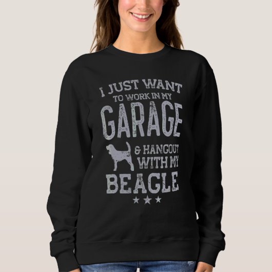 Beagle Vader Auto Garage Hangplek Mannen Trui (Voorkant)