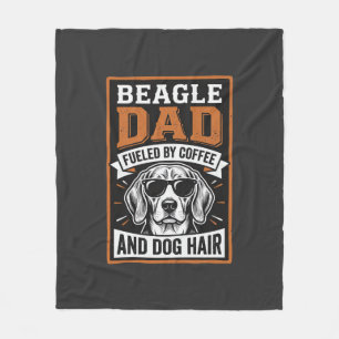 Beagle Vader Gedreven door Koffie en Hondshaar Fleece Deken