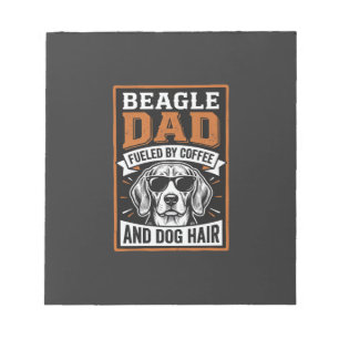 Beagle Vader Gedreven door Koffie en Hondshaar Notitieblok