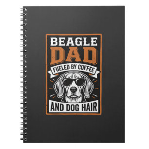 Beagle Vader Gedreven door Koffie en Hondshaar Notitieboek