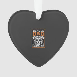 Beagle Vader Gedreven door Koffie en Hondshaar Ornament