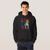 Beagle vader hond grappige spreuk hoodie (Voorkant volledig)