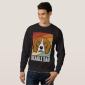 Beagle vader hond papa papa baas wandelen trui (Voorkant volledig)