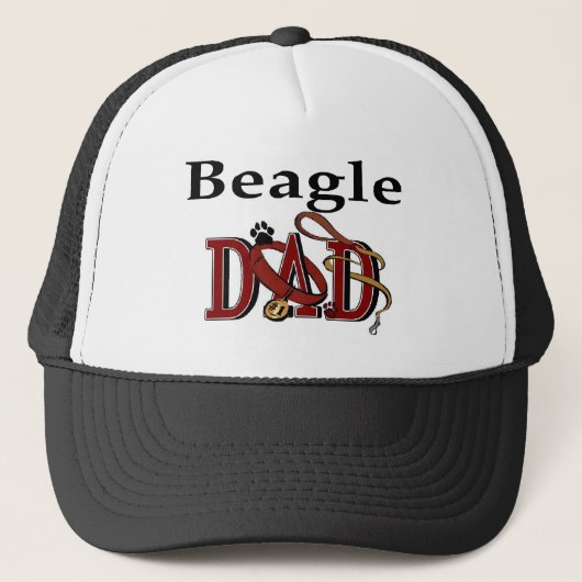 Beagle Vader Kleding Cadeaus Trucker Pet (Voorkant)