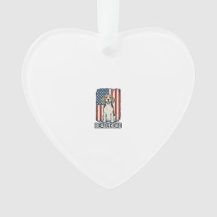 Beagle Vader Patriottische Vintage Gravure Hond De Ornament