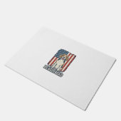 Beagle Vader Patriottische Vintage Gravure Honden  Deurmat (Schuin)