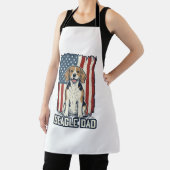 Beagle Vader Patriottische Vintage Gravure Honden  Schort (Insitu)