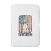 Beagle Vader Patriottische Vintage Gravure Hondeno Badmat (Voorkant Verticaal)