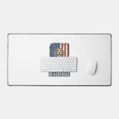 Beagle Vader Patriottische Vintage Gravure Hondeno Bureaumat (Keyboard & Muis)