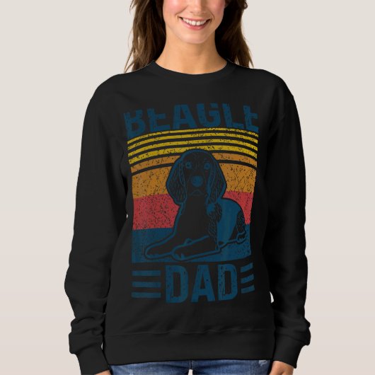 Beagle Vader vader Retro Beagle Dog Vader Trui (Voorkant)