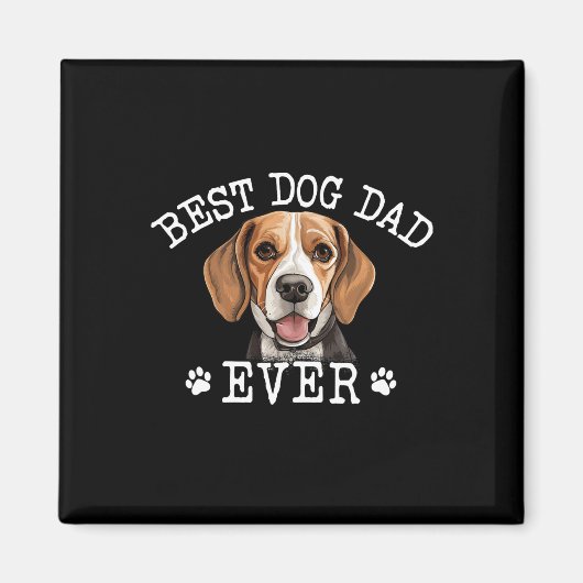 Beagle vader vaders dag ooit Hondenliefhebber Magneet (Voorkant)