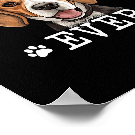 Beagle vader vaders dag  ooit Hondenliefhebber Poster (Hoek)