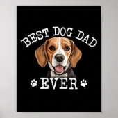 Beagle vader vaders dag  ooit Hondenliefhebber Poster (Voorkant)