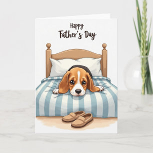 Beagle Vaderdag Verwachtingskaart Kaart