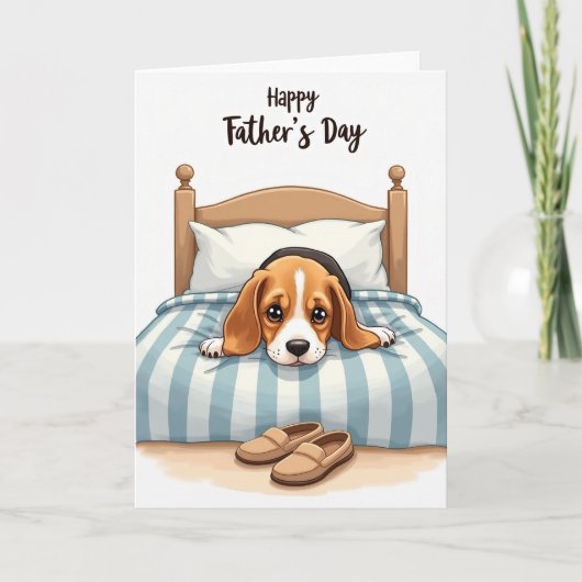Beagle Vaderdag Verwachtingskaart Kaart (Voorkant)