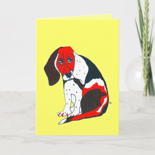 Beagle-Vaderdag-Wenskaart Kaart (Voorkant)