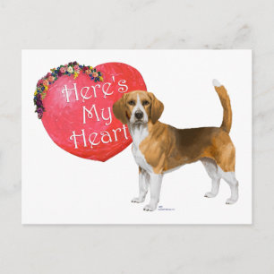 Beagle Valentijn Feestdagenkaart