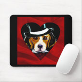 Beagle Valentijn Gifts Muismat (Met muis)