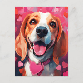 Beagle Valentijnsdag Briefkaart