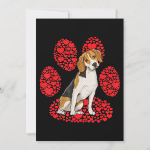 Beagle Valentijnsdag Dog Love Paw Aankondiging