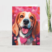 Beagle Valentijnsdag Kaart (Voorkant)