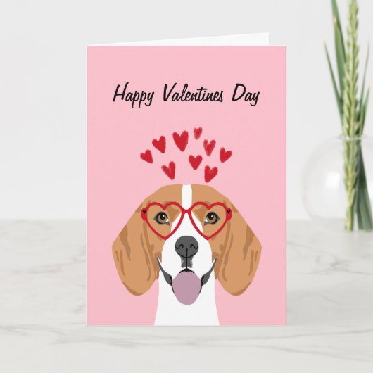 Beagle Valentijnse Kaart - hond valentijnen liefde (Voorkant)