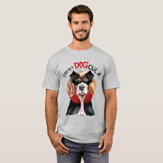 Beagle Vampire Dog Funny Halloween T-shirt (Voorkant volledig)