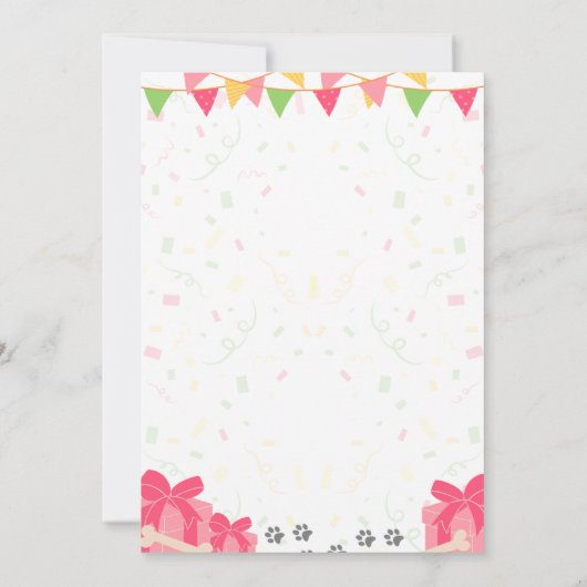 Beagle verjaardagsuitnodiging kaart (Achterkant)