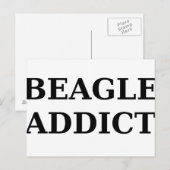 beagle verslaving briefkaart (Voorkant / Achterkant)