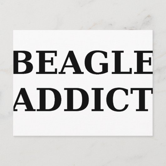 beagle verslaving briefkaart (Voorkant)