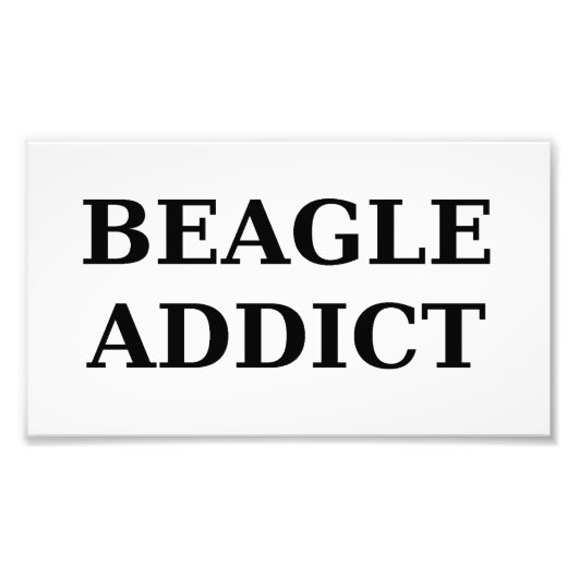 beagle verslaving foto afdruk (Voorkant)