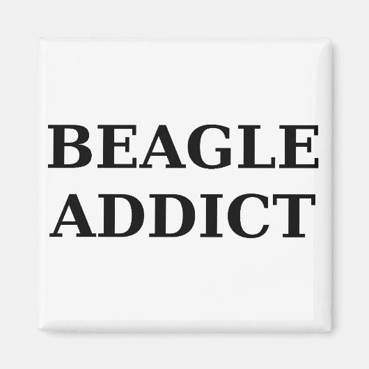 beagle verslaving magneet (Voorkant)