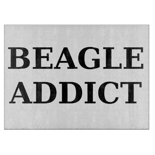 beagle verslaving snijplank (Voorkant)