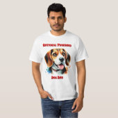Beagle Viering: Nationale raszuivere hondendag T-shirt (Voorkant volledig)