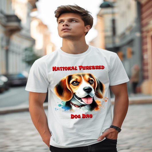 Beagle Viering: Nationale raszuivere hondendag T-shirt