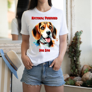 Beagle Viering: Nationale raszuivere hondendag T-shirt